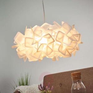 Ekscytująca lampa wisząca CLIZIA, biała