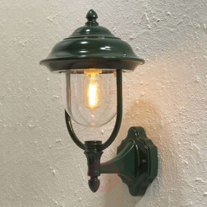 Zewnętrzna lampa ścienna PARMA, zielony