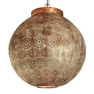 Lampa wisząca Motivo, kulista, złota, Ø 40 cm