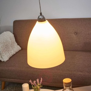 Szklana lampa wisząca PROVENZA, 27 cm, bursztyn