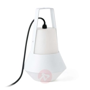 Cat - przenośna lampa zewnętrzna, biała