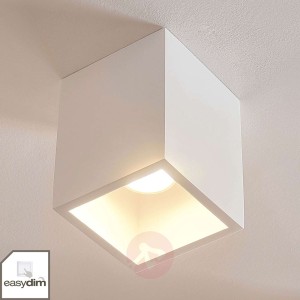 Kwadratowy gipsowy downlight Natalie, easydim