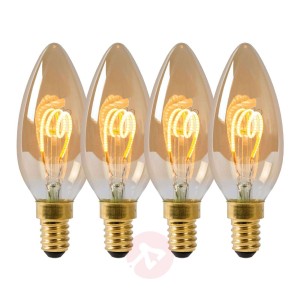 Żarówka świeca LED E14 3W 2 200K ściemniana 4szt.