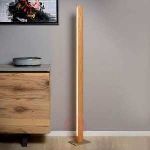 Drewniana lampa stojąca LED Sytze