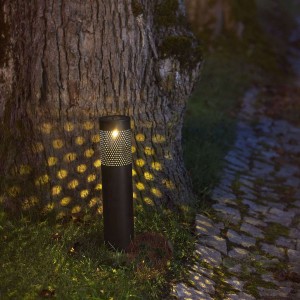 Lampa solarna LED Blace czarna, wysokość 39 cm