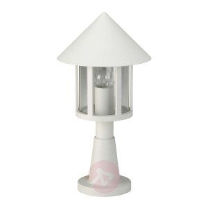 Inspirująca lampa na cokół LAMPIONE biała