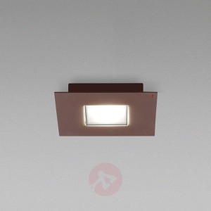 Quarter – lampa sufitowa LED z brązowym brzegiem