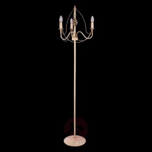 Baśniowa lampa stojąca Avalon, kremowozłota