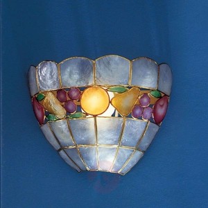 Lampa ścienna OLIVIA z masy perłowej z ornamentem