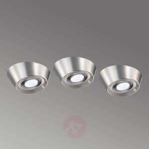 Zestaw 3 opraw podszafkowych LED PAL CF, Ø 12 cm
