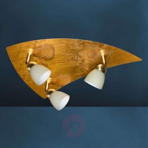 Złota lampa sufitowa ELEGANCE 3-punktowa