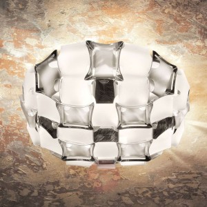 Slamp Mida lampa sufitowa, Ø67cm, platynowa/ biała