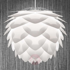 Ozdobna lampa wisząca Silvia medium, biała