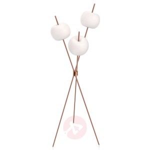 Nowoczesna lampa stojąca LED Kushi, miedziana