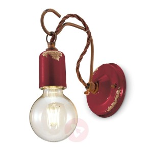 Lampa ścienna C665 w stylu vintage, bordowa
