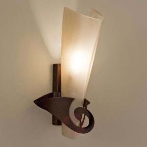 Szlachetna lampa ścienna Phantom rdzawo-złota