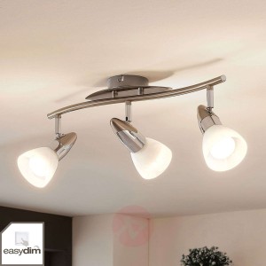Lampa sufitowa LED Cora, easydim, 3-pkt., podłużna