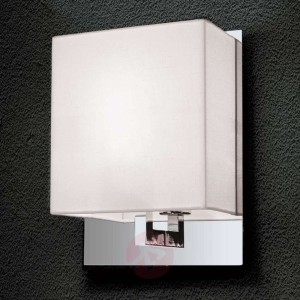 Materiałowy kinkiet Grigor z przełącznikiem