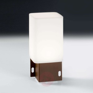 Lampa dekoracyjna zewnętrzna Cuadrat - USB, corten