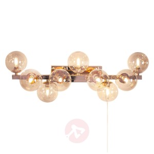 By Rydéns Splendor lampa ścienna, 9-pkt. bursztyn