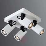 4-punktowa lampa sufitowa LED Roax