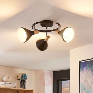 Arina – lampa sufitowa LED, czarna