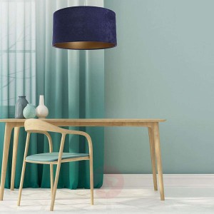 Aksamitna lampa wisząca Lobelia złota wewnątrz