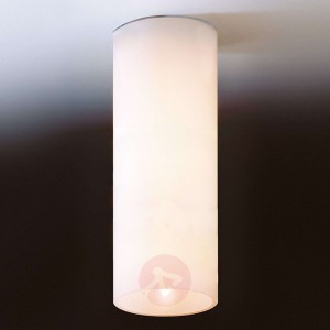 Prosta lampa sufitowa DELA z białego szkła