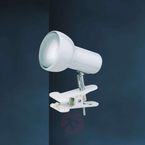 Biała lampa zaciskowa EIFEL