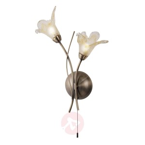 LILY - czarująca lampa ścienna, stary mosiądz