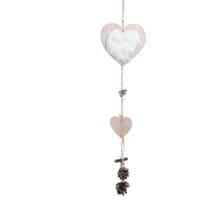 Zestaw 6 dekoracji wiszących Heart with Pinecones