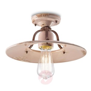Lampa sufitowa ceramiczna Giorgia stary róż, 30 cm