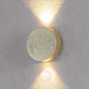 Złotawy, lśniący kinkiet LED Sunny