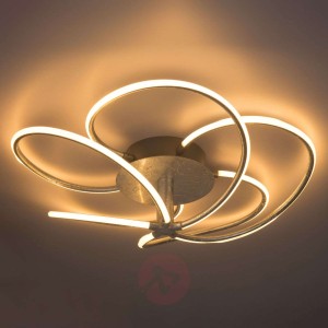 Srebrna lampa sufitowa LED Wave