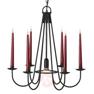 COUNTRY żyrandol świeczkowy ze spotem halogenowym