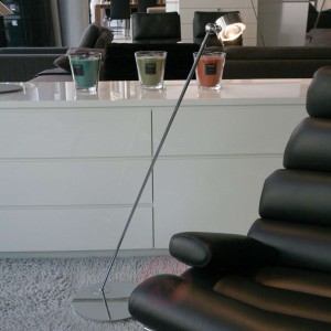 Ruchoma lampa stojąca PUK FLOOR, chrom