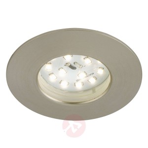 Oprawa wpuszczana LED Till, zewnętrzna, niklowana