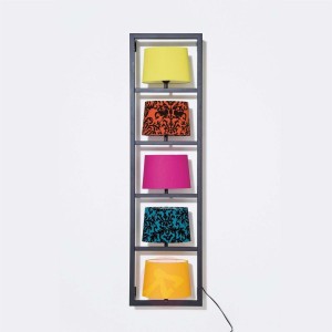 Lampa ścienna z czarnym brzegiem PARECCHI 5-pkt.