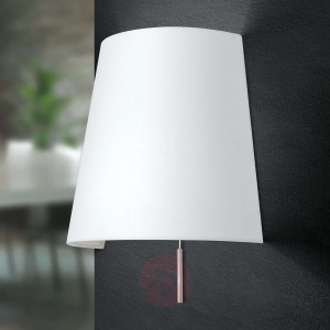 Lampa ścienna Shade, nikiel matowy, klosz biały