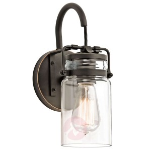 Przezroczysty klosz – lampa ścienna Brinley