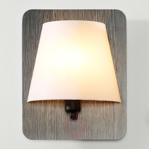 Drewniana lampa ścienna Idaho, drewno szare