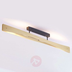 Lucande Lian lampa sufitowa LED, mosiądz, czarna
