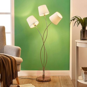 3-punktowa tekstylna lampa stojąca Sharon