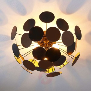 Lampa sufitowa Kinan w czarno-złotym kolorze