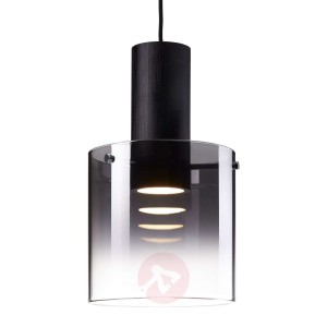 Lampa wisząca LED Beth, szkło czarne, 1-pkt.