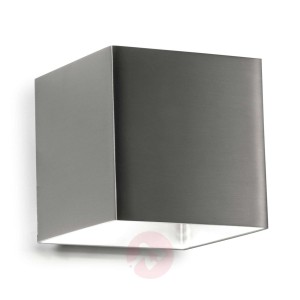 Kwadratowa lampa ścienna LED BASIC, nikiel