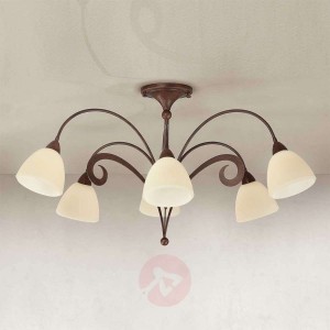 Rustykalna lampa sufitowa Luca 6-punktowa