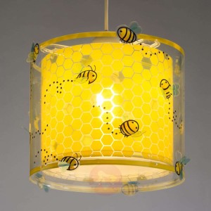 Żółta dziecięca lampa wisząca Bee happy