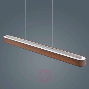 Bora – lampa wisząca LED, brązowa, regulowana