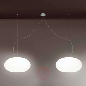 Designerska lampa wisząca AIH 28cm biała błysk